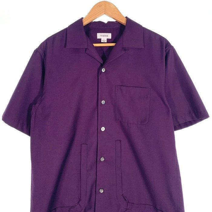 tone トーン OC REMAKE SHIRT オープンカラーリメイクシャツ 半袖 パープル TO-SS18-SS02 Size 1 福生店