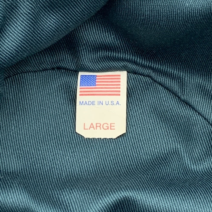 80-90's STUSSY ステューシー ロールアップハット スナップボタン グリーン USA製 帽子 黒タグ Size L 福生店
