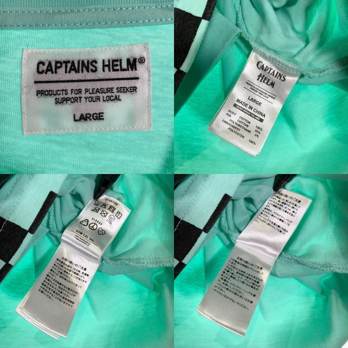 CAPTAINS HELM キャプテンズヘルム プリント 刺繡ロゴ ロングスリーブTシャツ ティファニーブルー Size L 福生店
