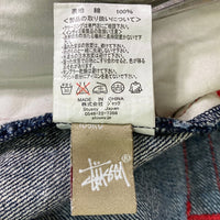 STUSSY ステューシー バックロゴ ショーンフォント デニム ショートパンツ インディゴ size34 瑞穂店
