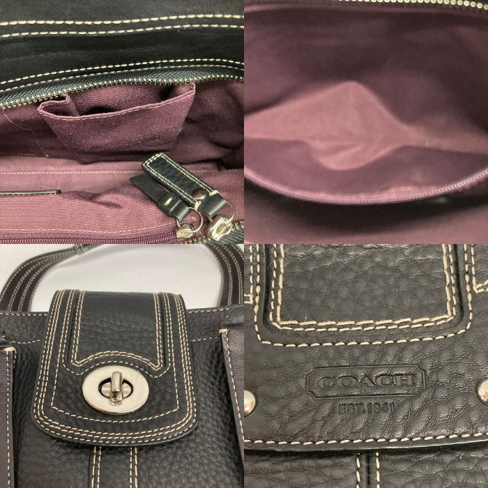 COACH コーチ F13961 ハンプトンズ キャリーオール トートバッグ レザー ブラック 瑞穂店