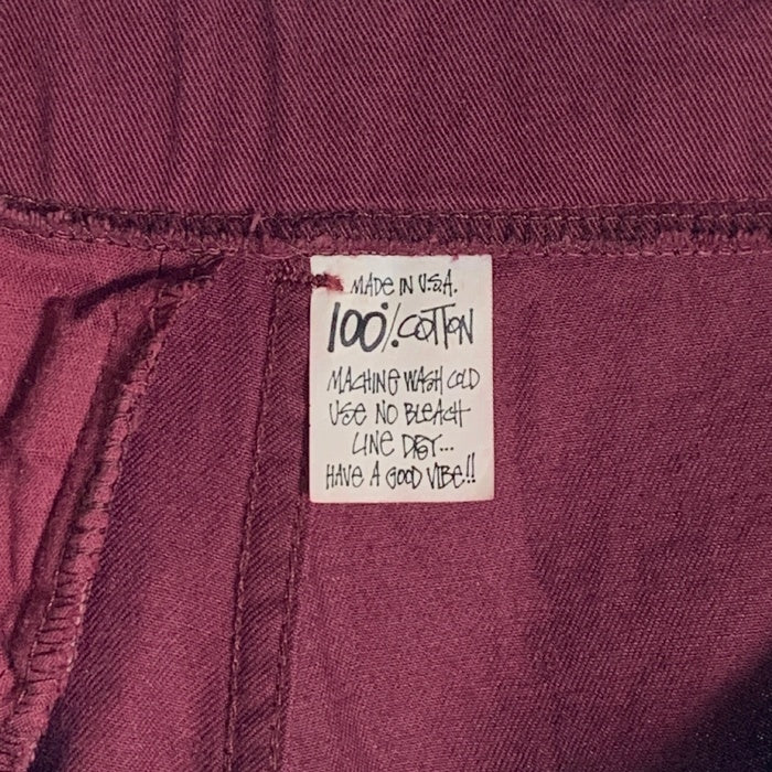 80-90's STUSSY ステューシー コットン 2タック ショートパンツ ボルドー USA製 黒タグ Size 30 福生店