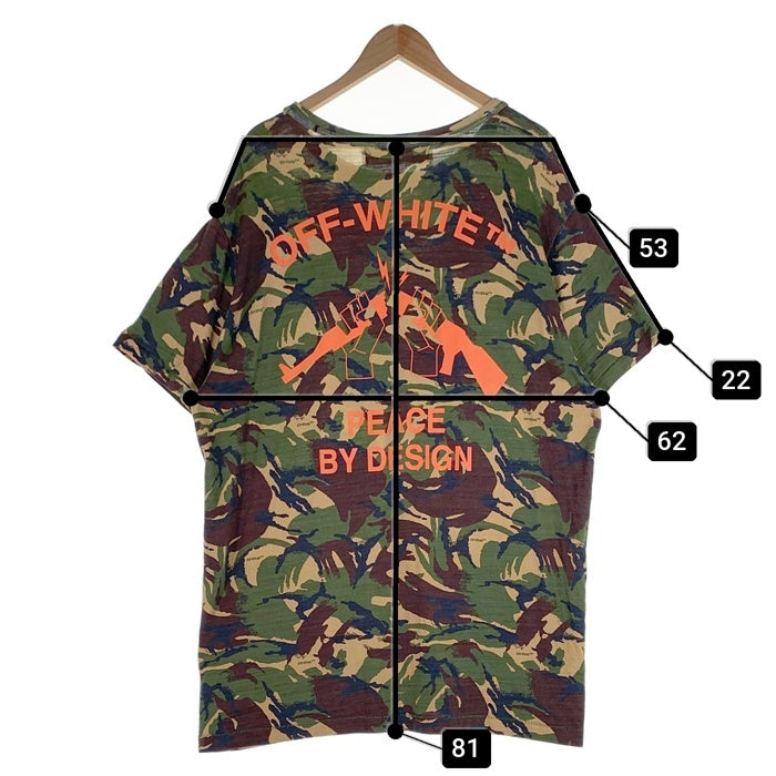 OFF-WHITE オフホワイト PEACE BY DESIGN カモフラージュ プリントTシャツ 迷彩 Size XXL 福生店
