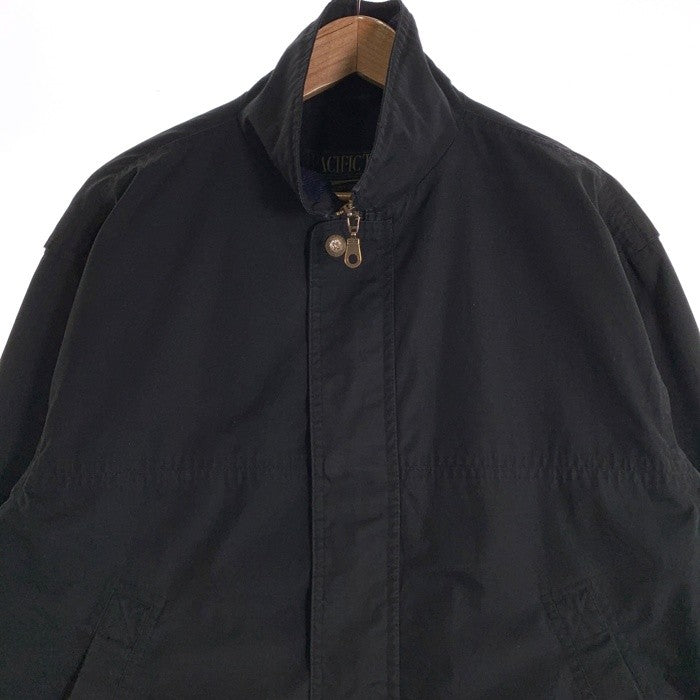 90's PACIFIC TRAIL パシフィックトレイル ジップアップ リブジャケット ポリコットン ブラック Size M 福生店