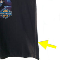 90's Harley-Davidson ハーレーダビッドソン バー&シールド ウルフ プリント 半袖 Tシャツ ブラック 1991コピーライト Size XL 福生店