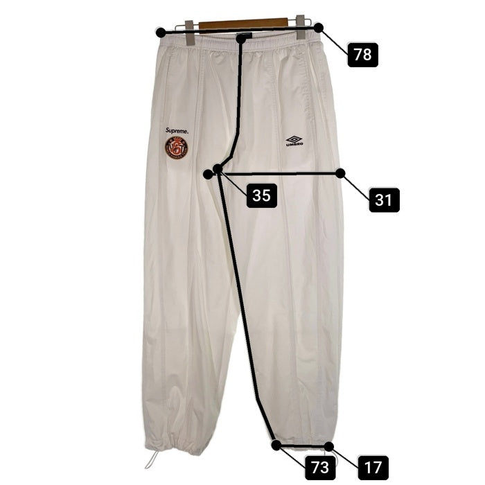 SUPREME シュプリーム 23AW Umbro アンブロ Cotton Ripstop Track Pant コットンリップストップ トラックパンツ ホワイト Size US M 福生店