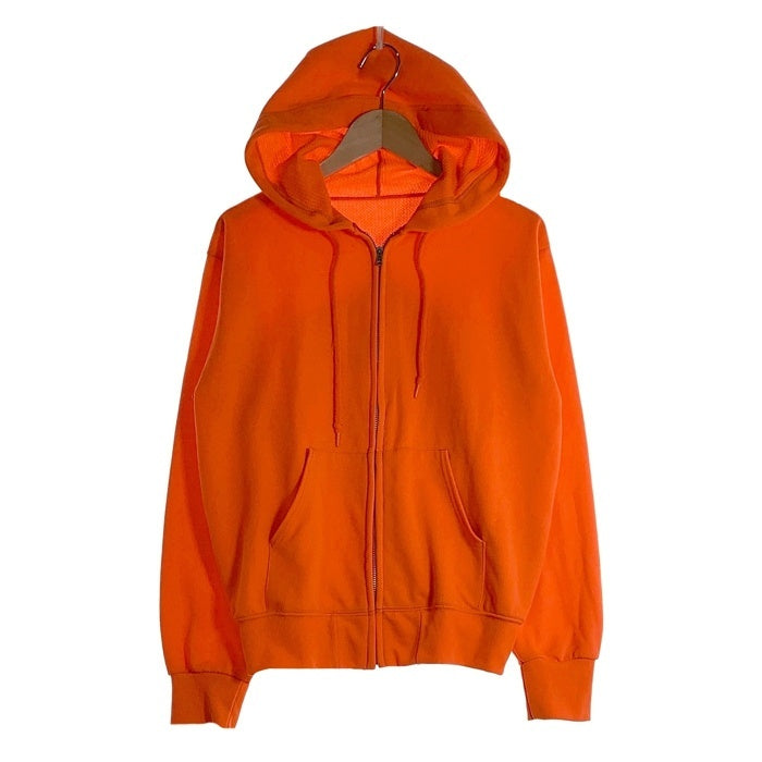 70's WAVERLY RESCUE サーマル ダブルフェイス ジップアップ フーディー パーカー オレンジ USA製 Size M (38/40) 福生店