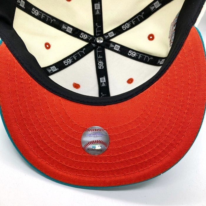 NEW ERA ニューエラ City icon ニューヨークメッツ 59FIFTY ベースボールキャップ アイボリー×エメラルドグリーン size60.6 瑞穂店