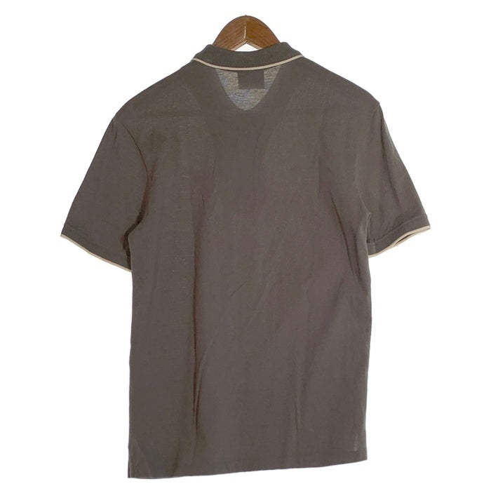 EMPORIO ARMANI エンポリオアルマーニ ハーフジップ 半袖 ポロシャツ ベージュ Size S 福生店