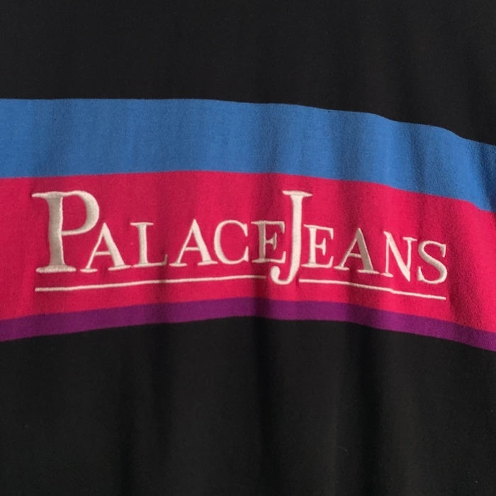 PALACE パレス 17FW Palace Jean  刺繍 クルーネック スウェット ブラック ピンク ブルー Size L 福生店