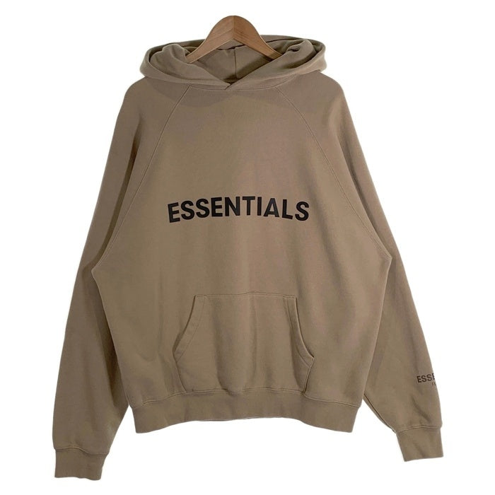 FOG ESSENTIALS エッセンシャルズ フロントラバーロゴプリント プルオーバースウェットパーカー ベージュ Size M 福生店