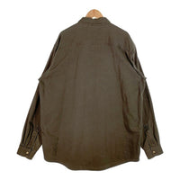 L.L.Bean エルエルビーン ダック地 シャツジャケット 裏地フランネル カーキ カナダ製 Size XL 福生店