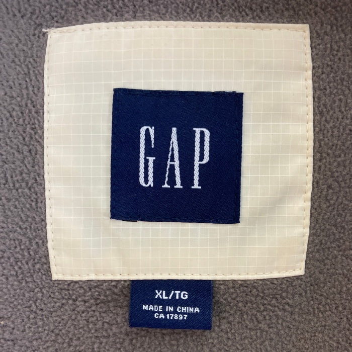 00's GAP ギャップ ジップアップ ダウンジャケット アイボリー フード収納 ホワイト Size XL 瑞穂店