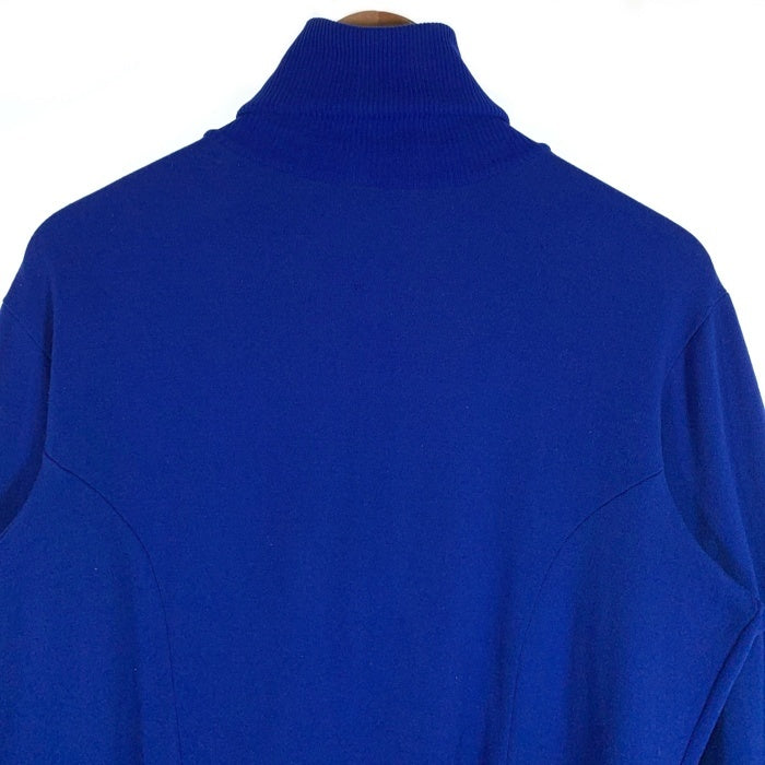 70's adidas アディダス トラックジャケット トレフォイル 刺繡ロゴ ブルー Size L 福生店