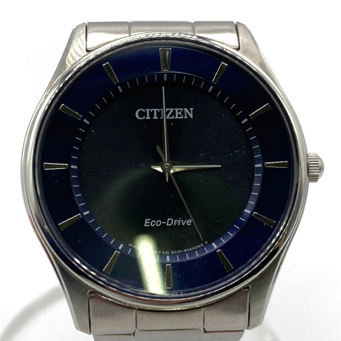 CITIZEN シチズン E031-S103720 エコドライブ ソーラー 文字盤ネイビー シルバー ステンレス 腕時計 瑞穂店