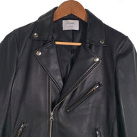 STUDIOUS ステュディオス ラムレザー ダブルライダースジャケット ブラック 107352002 Size 1 福生店