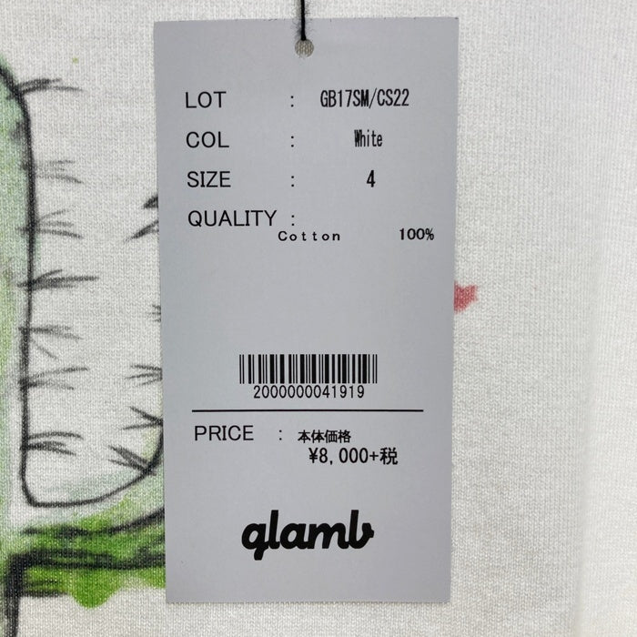 glamb グラム Chill CS チルカットソー プリントTシャツ ホワイト GB17SM/CS22 Size 4 瑞穂店