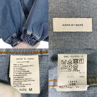 ADAM ET ROPE アダムエロペ 23SS ドライタッチデニム スタンドカラーブルゾン ジップアップジャケット ライトブルー GML-03080-A Size M 福生店