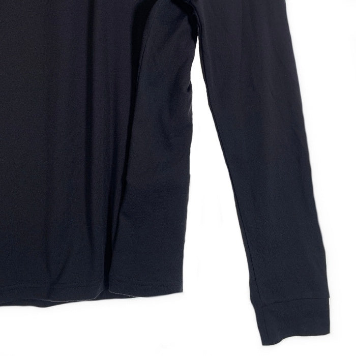 PRADA SPORT プラダスポーツ ハーフジップ スタンドカラー プルオーバートップ 長袖 ブラック ポリエステル ラバーパッチ SJJ80 Size M 福生店