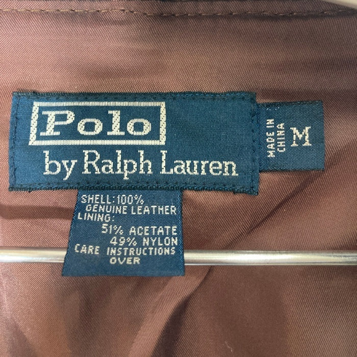 Polo Ralph Lauren ポロラルフローレン A-2 G-1 タイプ レザー フライトジャケット ブラウン sizeM 瑞穂店