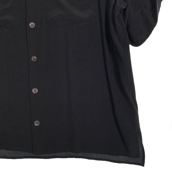 EQUIPMENT エキプモン オープンカラー シルクシャツ ブラック フラップポケット Q937-TP03881 Size L 福生店