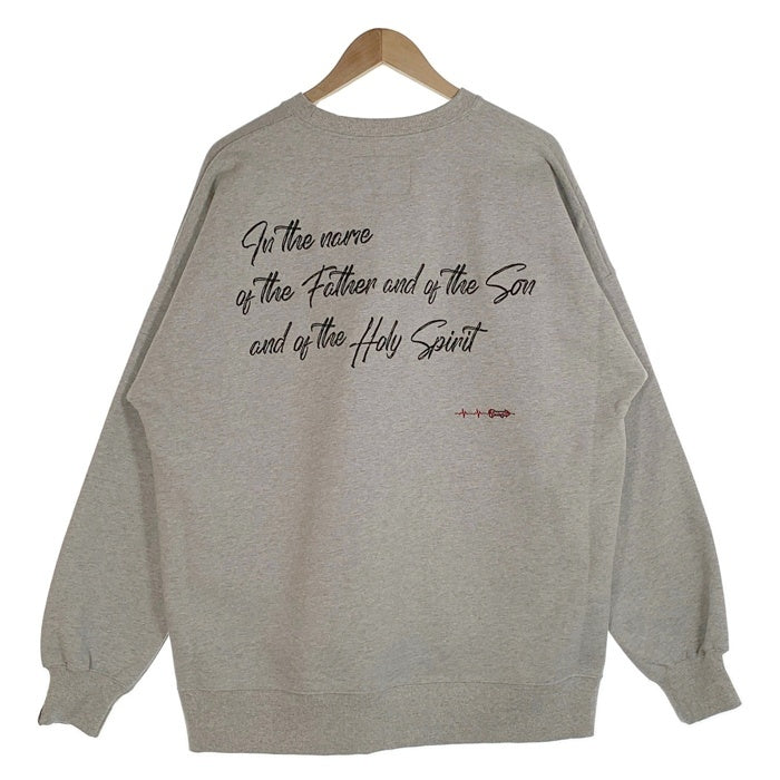EXAMPLE エグザンプル 22SS GBTG LOGO CREWNECK プリント クルーネックスウェットトレーナー グレー Size XL 福生店