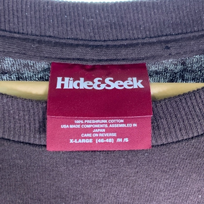 Hide&Seek ハイドアンドシーク Toru Nishiura" Original H&S L/S Tee 西浦 徹 プリント ロングスリーブTシャツ ブラウン Size XL 福生店