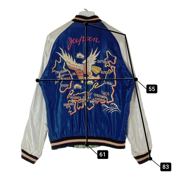 TOYO ENTERPRISE 東洋エンタープライズ  TT13608 SOUVENIR JACKET JAPAN MAP×DRAGON スカジャン ネイビー sizeM 瑞穂店