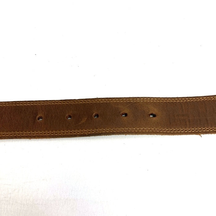 MOTO モト solid brass バックル レザーベルト ブラウン size2 瑞穂店