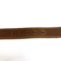MOTO モト solid brass バックル レザーベルト ブラウン size2 瑞穂店