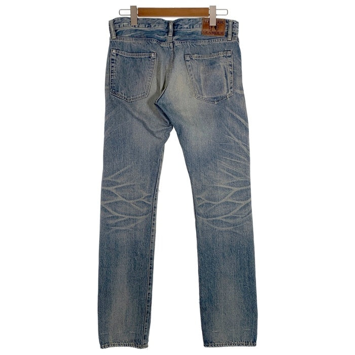 HYSTERIC GLAMOUR ヒステリックグラマー USED加工 スタッズ スキニー デニムパンツ ライトブルー 0204AP06 Size 32 福生店
