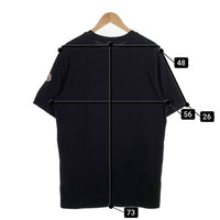 MONCLER モンクレール SS T-SHIRT ショートスリーブTシャツ ブラック ネックロゴプリント ワッペン 23年 J10918C00044 8390T Size M 福生店