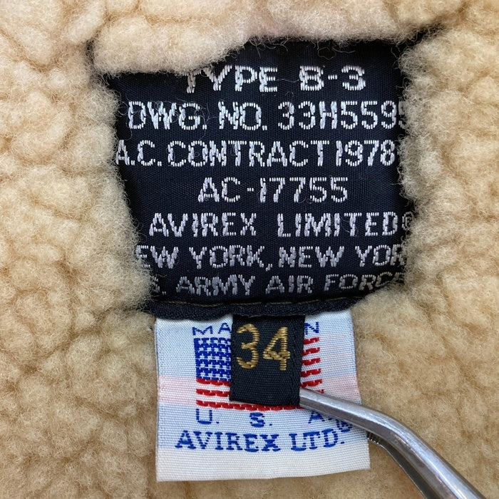AVIREX アヴィレックス USA製 B-3 フライトジャケット ブラウン size34 瑞穂店