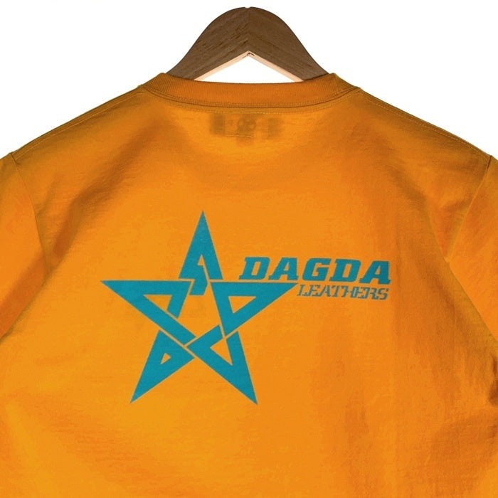 Dagda Leathers ダグダレザーズ プリントTシャツ 袖刺繡 イエロー 旧マッコイ 滝沢氏 1 Size S 福生店