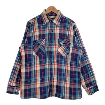 80's Frostproof フロストプルーフ チェックフランネルシャツ 中綿キルティング ブルー レッド USA製 Size L 福生店