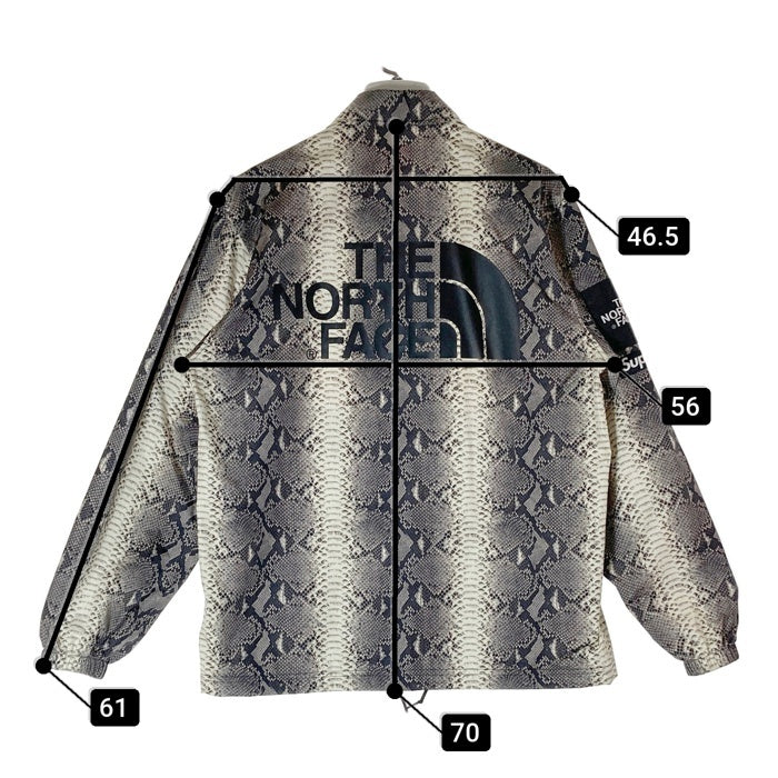 THE NORTH FACE ザノースフェイス NP11803I Supreme シュプリーム Snakeskin Taped Seam Coaches Jacket コーチジャケット ヘビ柄 グレー sizeS 瑞穂店