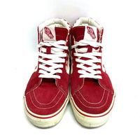 VANS ヴァンズ V38CL SK8 HI DX チェッカーフラッグ ハイカットスニーカー ホワイト×レッド size28cm 瑞穂店