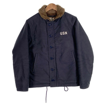 HOUSTON ヒューストン N-1デッキジャケット ネイビー タイトモデル 5N-1X Size 38 福生店