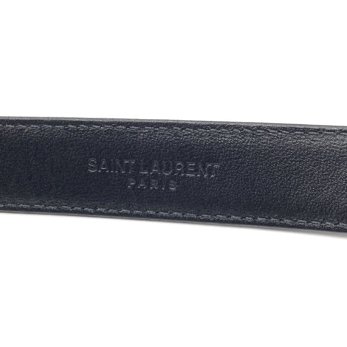 SAINT LAURENT PARIS サンローランパリ ウエスタンバックル ナローベルト レザー スター ブラック シルバー GRZ459034・80・1116 Size 72~82cm 福生店