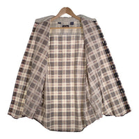 80's TOWNCRAFT タウンクラフト フランネルチェックシャツ コットン ホワイト ネイビー Size XL-R 福生店