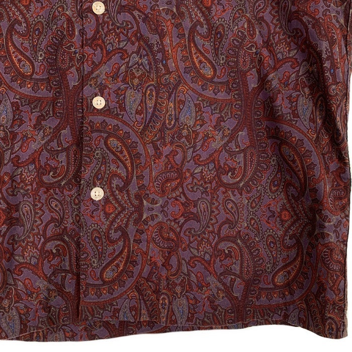 WACKO MARIA ワコマリア Paisley Shirt ペイズリー柄 半袖シャツ パープル Size M 福生店