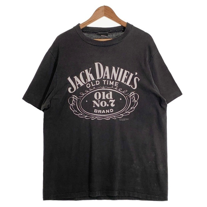 90's JACK DANIEL'S ジャックダニエル プリントTシャツ ブラック Size XL 福生店