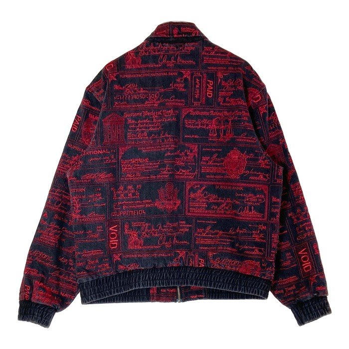 SUPREME シュプリーム 20SS Checks Embroidered Denim Jacket チェックスエンブロイダード デニムジャケット ブラック レッド SizeL 瑞穂店