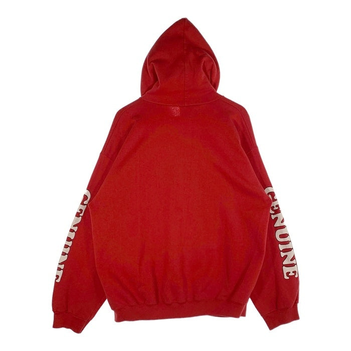 90`s Budweiser バドワイザー Budman バドマン プルオーバースウェットパーカー フーディ レッド TULTEX USA製 Size 2XL 福生店