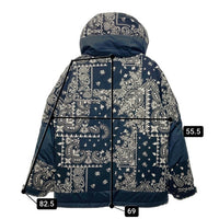 FIRST DOWN ファーストダウン 203-1501 ペイズリー柄 ダウンジャケット ブラック sizeS 瑞穂店