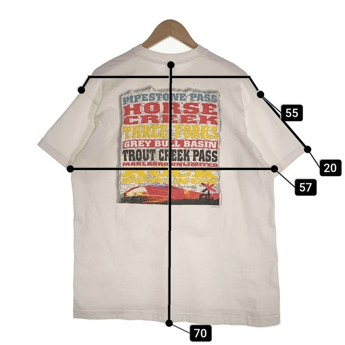 90's Marlboro マルボロ PIPESTONE PASS ポケットTシャツ ホワイト FRUIT OF THE LOOM Size XL 福生店