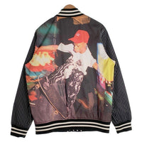 SUPREME シュプリーム 14SS COMME des GARCONS SHIRT コムデギャルソンシャツ Reversible Varsity Baseball Jacket リバーシブル バーシティ ベースボールジャケット ブラック ドット Size XL 福生店