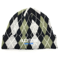 SUPREME シュプリーム 21AW Argyle Cashmere Beanie アーガイルカシミヤビーニー ニット帽 グレー オリーブ 福生店