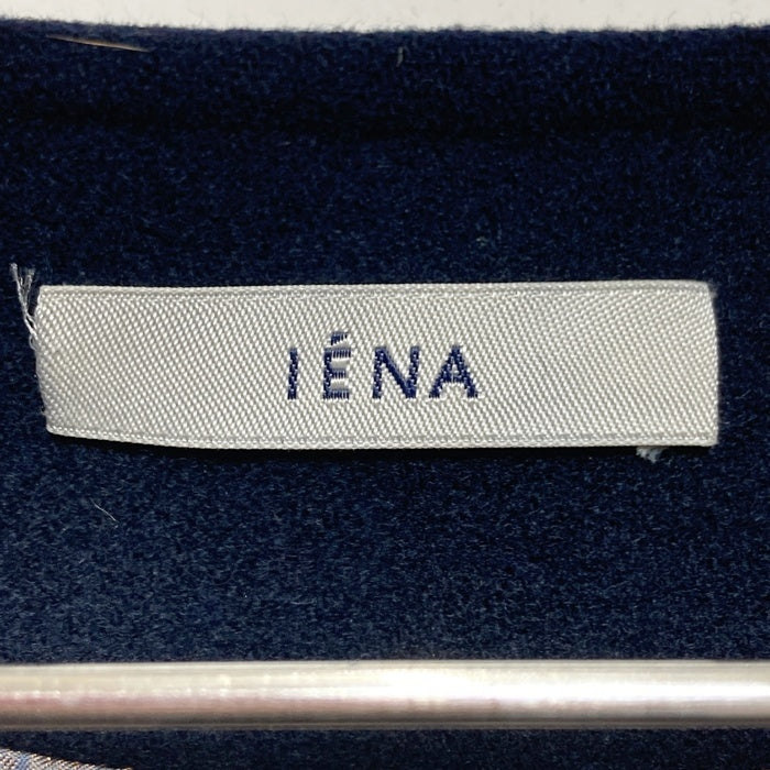 IENA イエナ ノーカラーウールコート ネイビー size38 瑞穂店