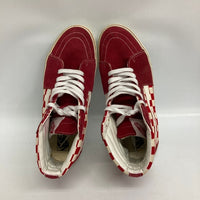 VANS ヴァンズ V38CL SK8 HI DX チェッカーフラッグ ハイカットスニーカー ホワイト×レッド size28cm 瑞穂店